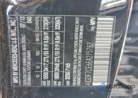 2014 Mercedes-Benz Gl 450 4Matic from USA, damaged, VIN 4JGDF7CE6EA275787